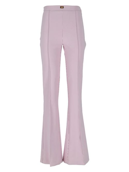 FLARED PANTS WITH LOGO PLATE ELISABETTA FRANCHI | PA07951E2544 quarzo